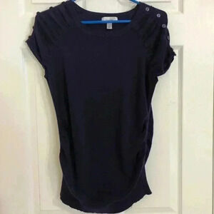 Dress Barn Short Sleeved Gathered Shirt  Medium